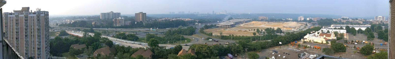 The View from Landmark-smoky-day-June-29-2023